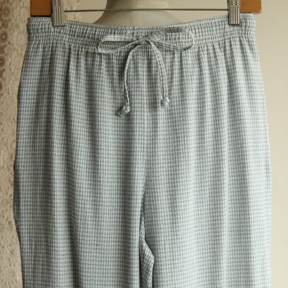 Vintage 1990s Pant Suit, Sag Harbor Petites Blue and White Two Piece, - Picture 15 of 16